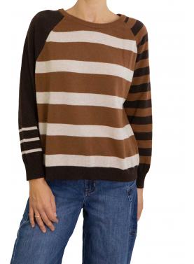 Maglione a righe multicolor 